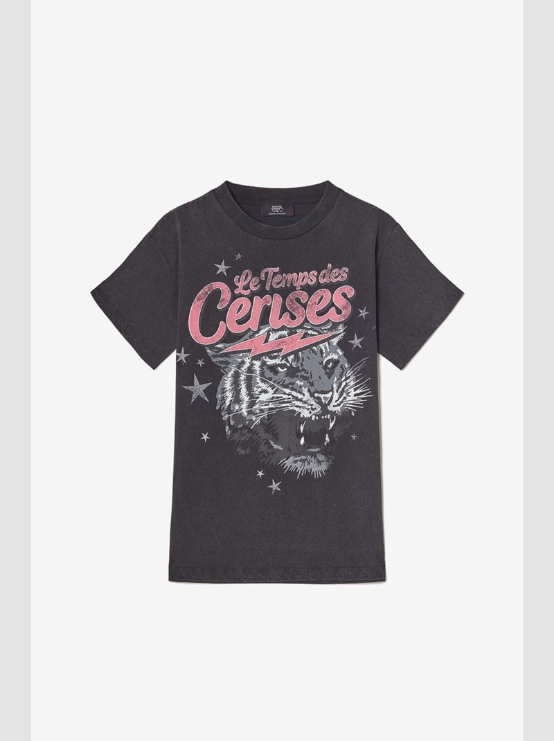 Tee-Shirt MUNSONGI 'Le Temps Des Cerises' Noir - Kiabi