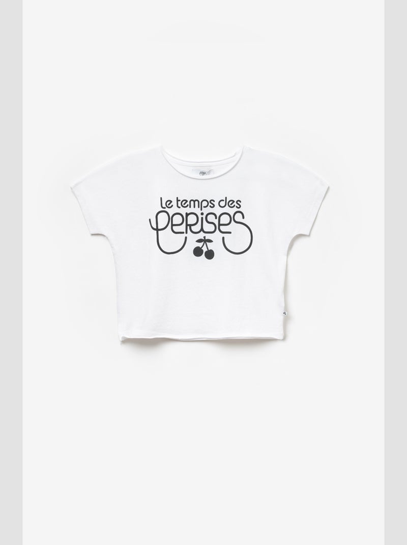 Tee-Shirt MUSGI 'Le Temps Des Cerises' Blanc - Kiabi