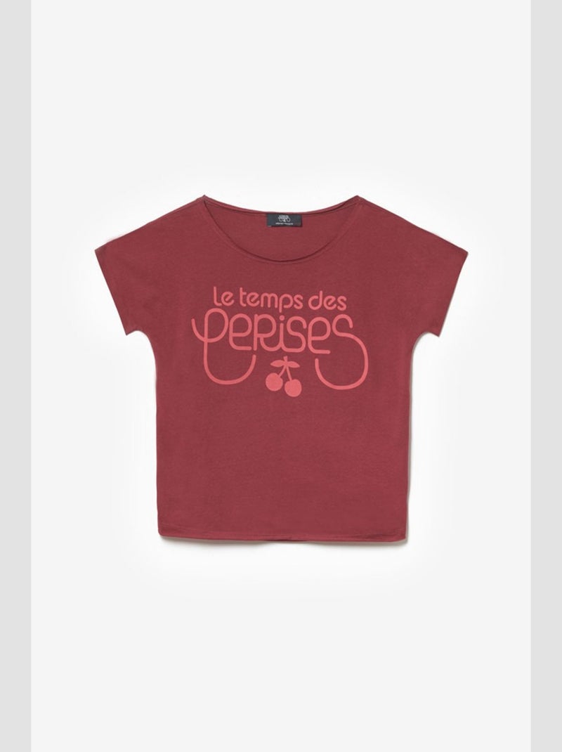Tee-Shirt MUSGI 'Le Temps Des Cerises' Rouge - Kiabi