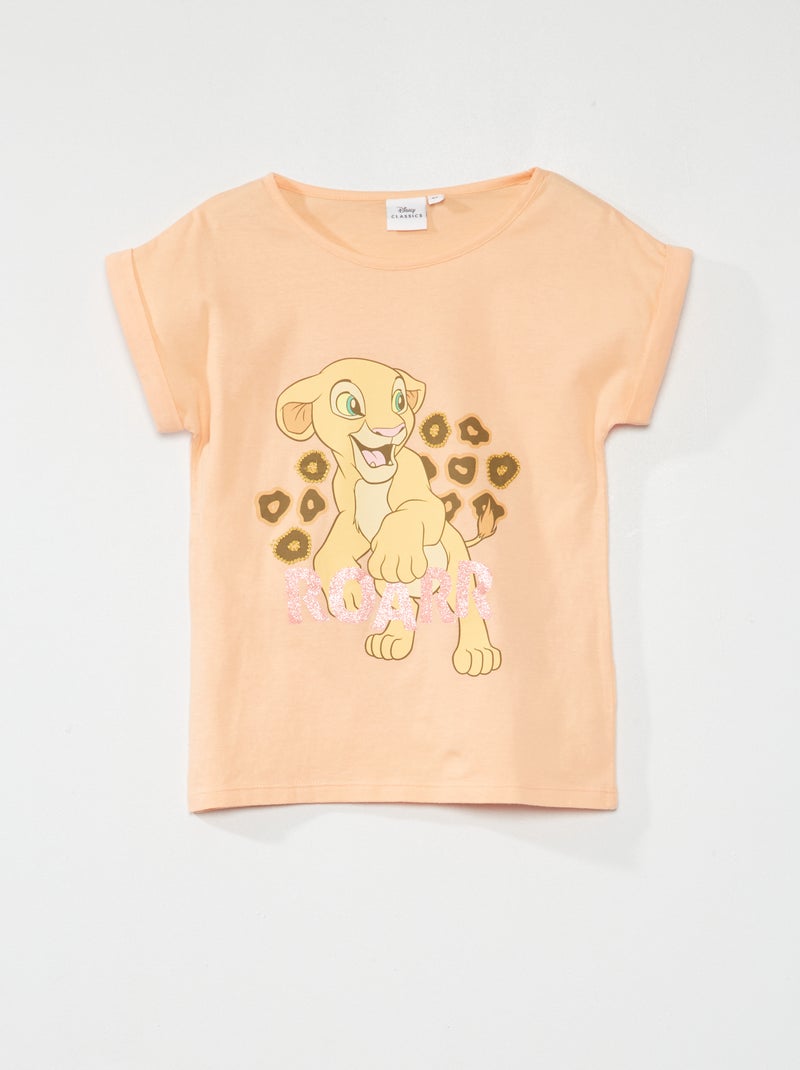 Tee-shirt 'Nala' 'Le Roi Lion' 'Disney' corail - Kiabi