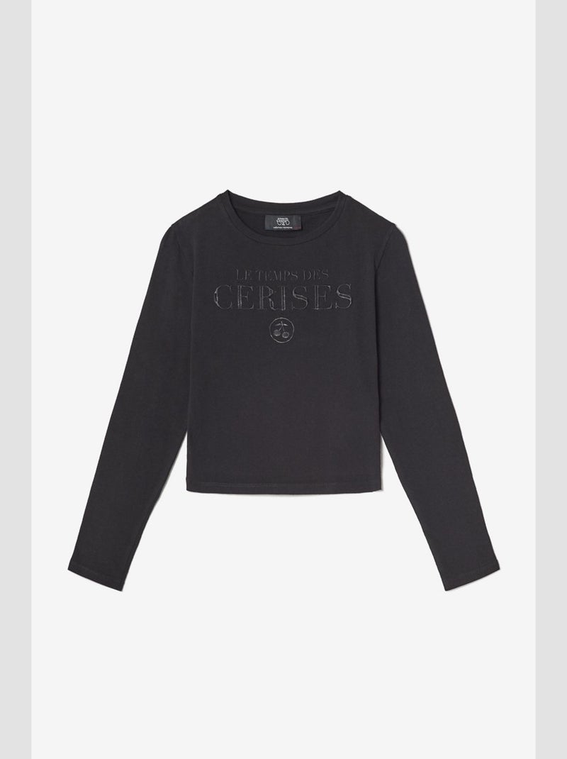 Tee-Shirt NANCIGI 'Le Temps Des Cerises' Noir - Kiabi