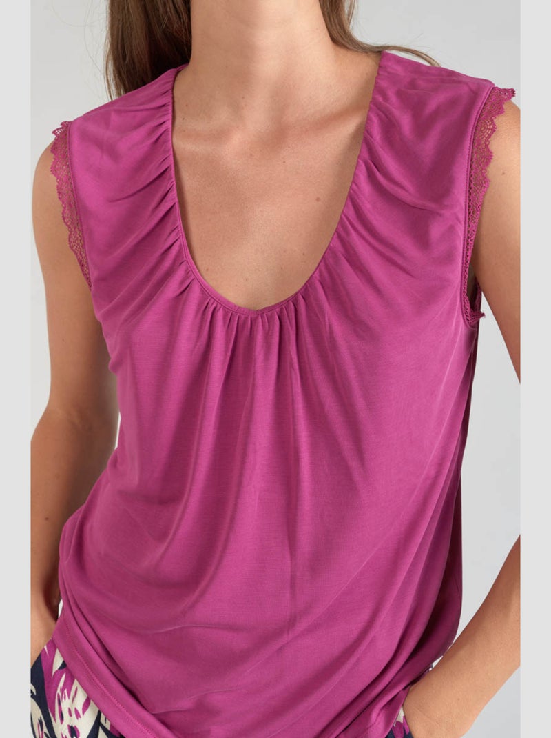 Tee-Shirt NANI 'Le Temps Des Cerises' Rose - Kiabi