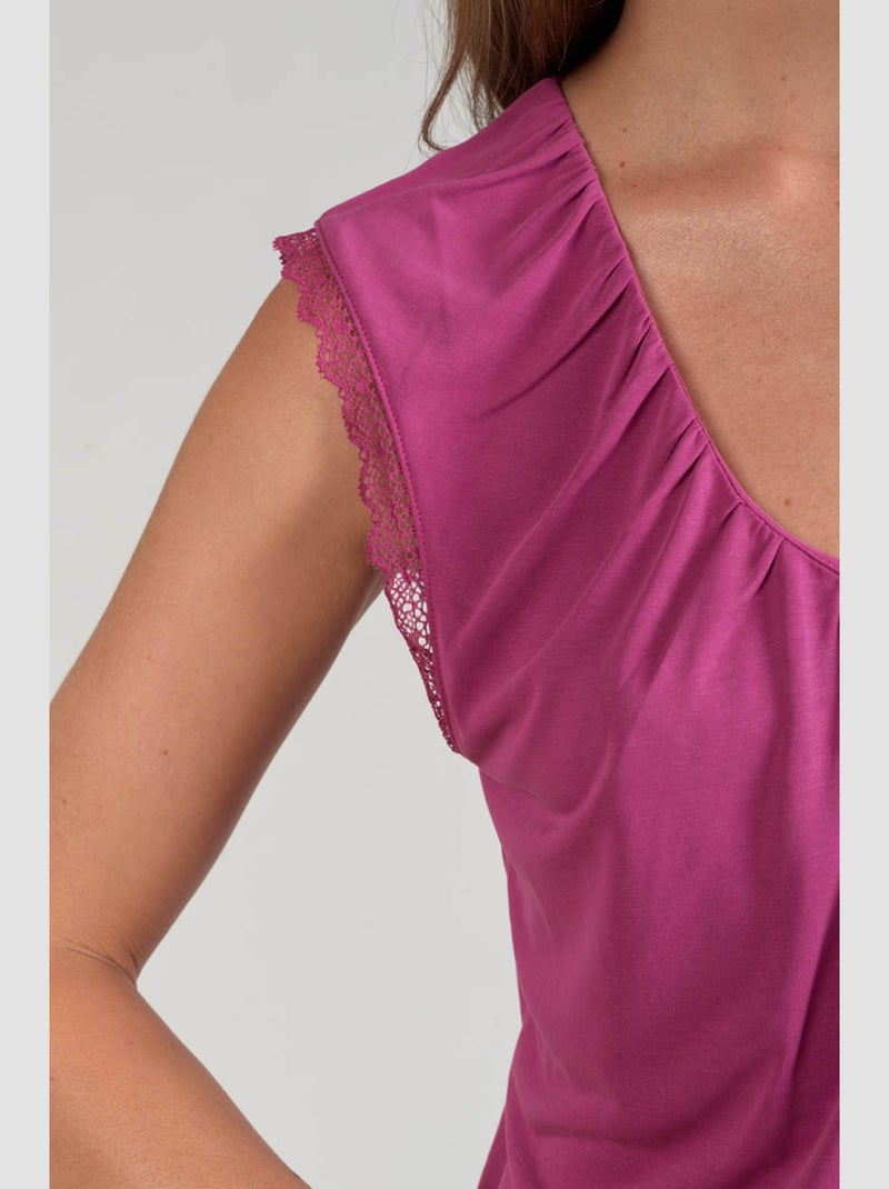 Tee-Shirt NANI 'Le Temps Des Cerises' Rose - Kiabi