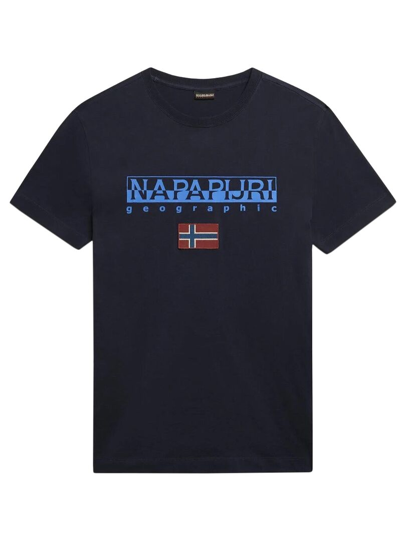 Tee Shirt Napapijri S-Ayas Bleu - Kiabi