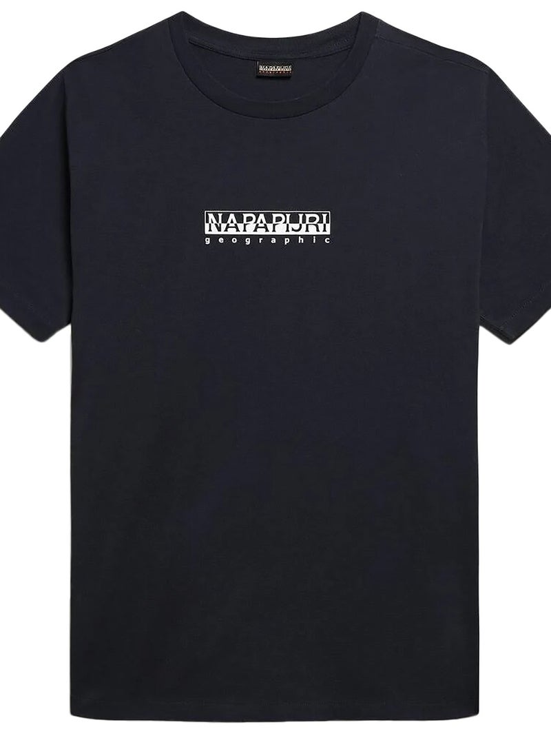 Tee Shirt Napapijri S-Box Bleu - Kiabi