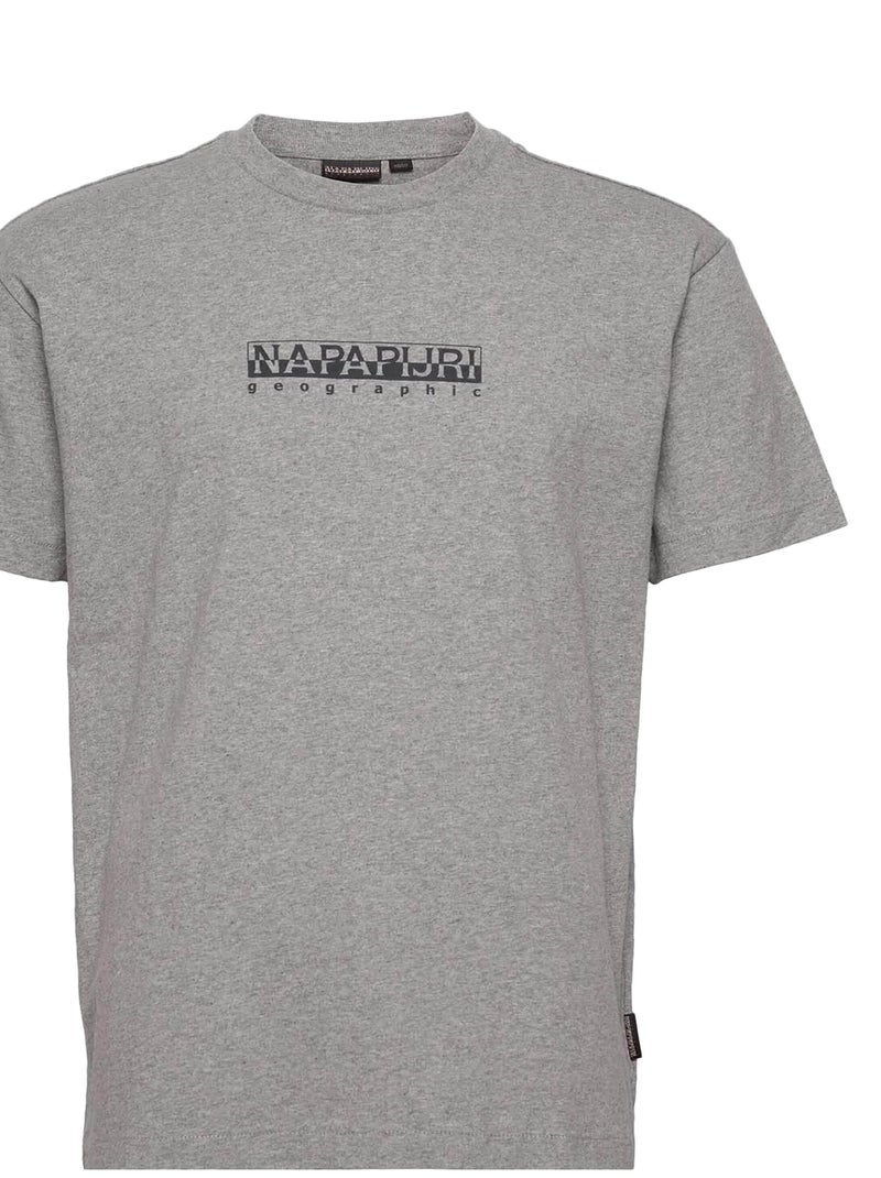 Tee Shirt Napapijri S-Box SS 3 Gris - Kiabi