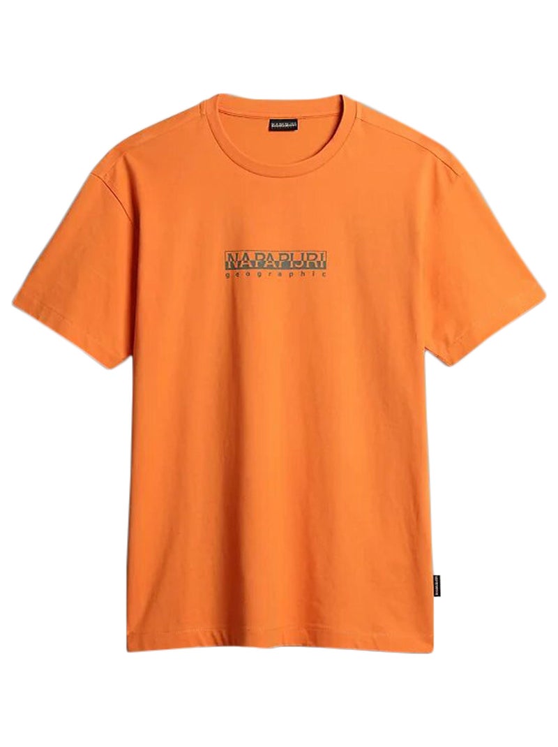 Tee Shirt Napapijri S-Box SS 3 Orange - Kiabi