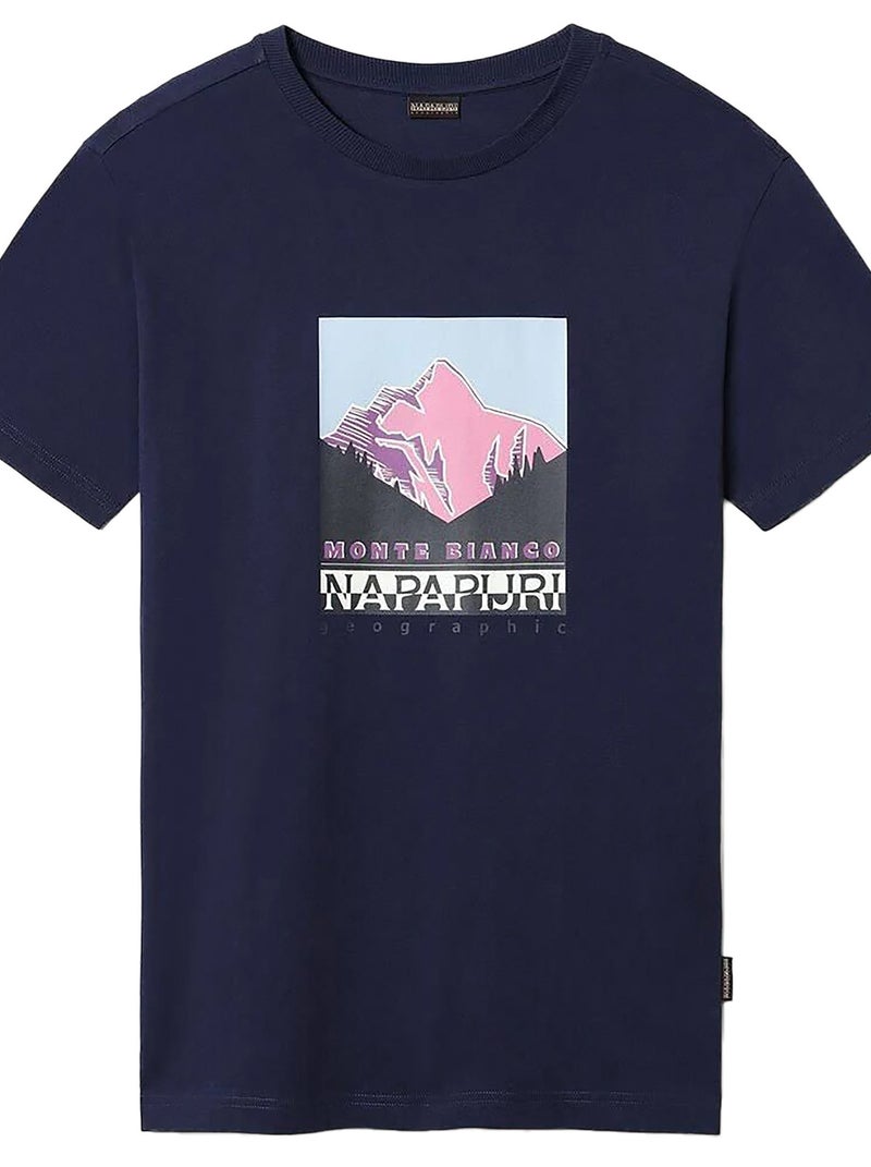 Tee Shirt Napapijri S-Quintino Bleu - Kiabi