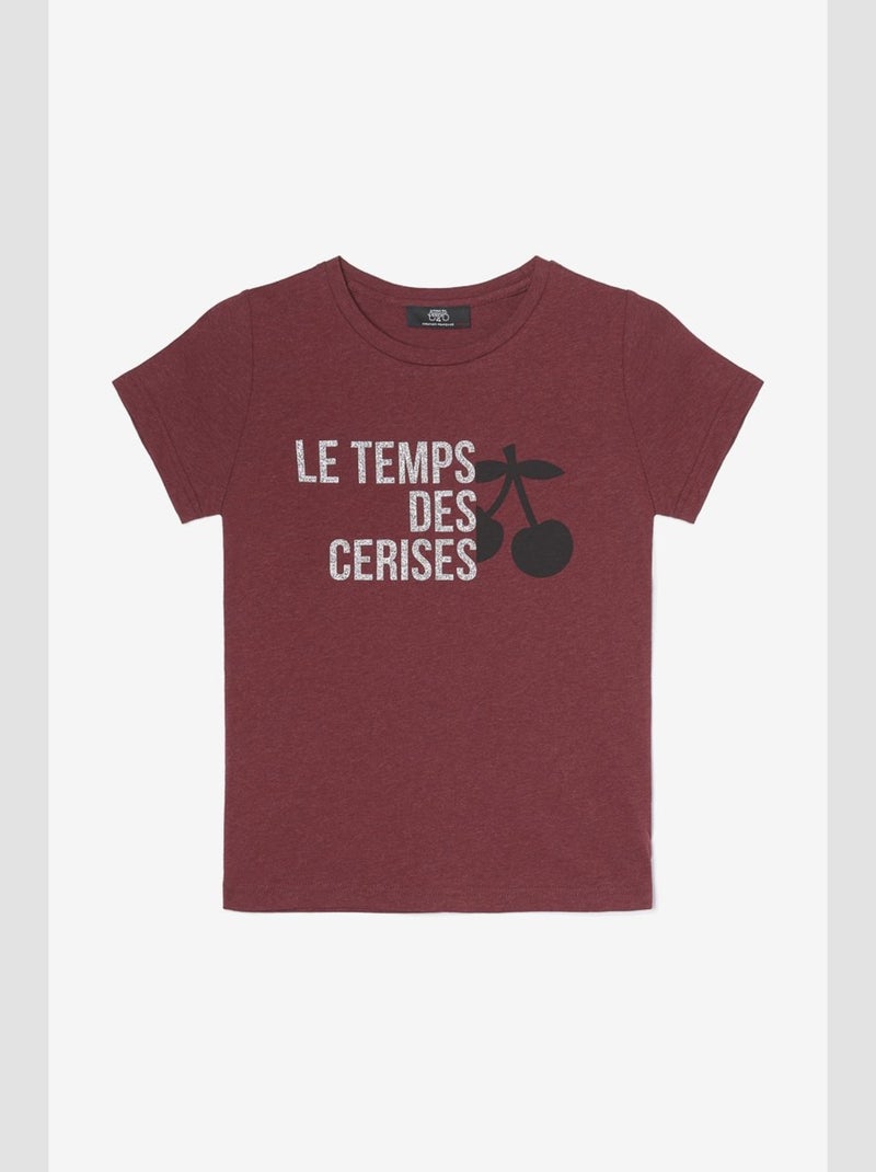 Tee-Shirt NASTIAGI 'Le Temps Des Cerises' Rouge - Kiabi