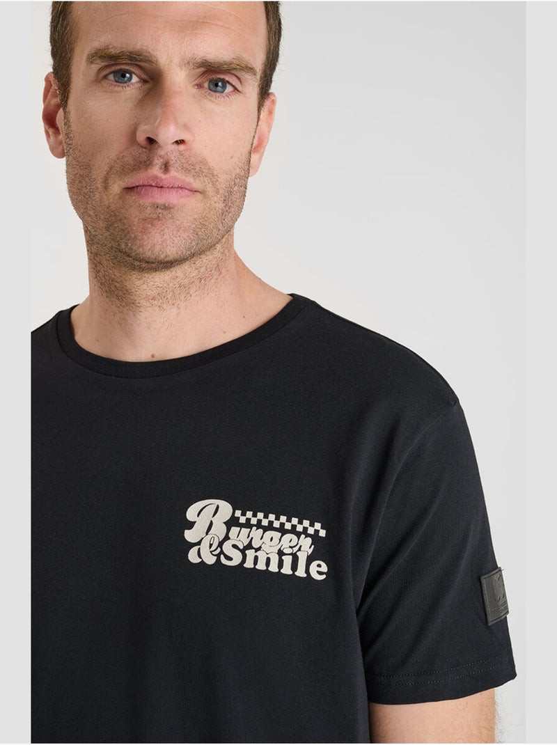 Tee-Shirt NELA 'Le Temps Des Cerises' Noir - Kiabi