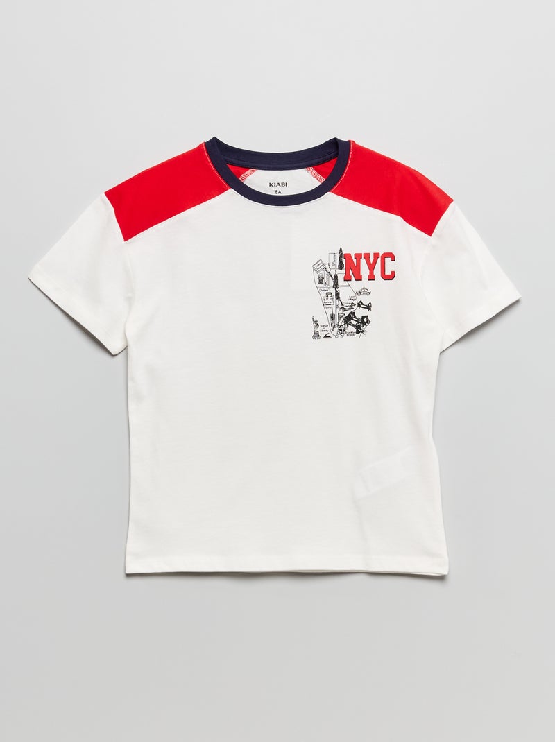 Tee-shirt 'New York' Rouge - Kiabi