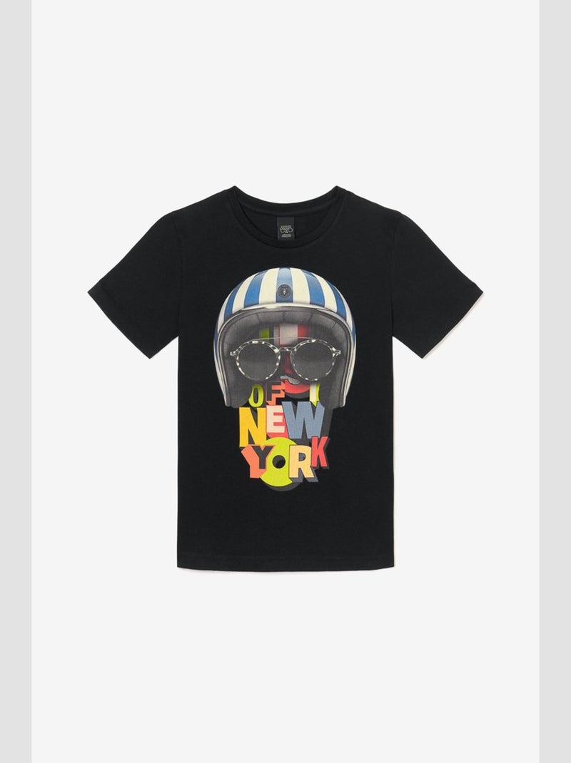 Tee-Shirt NICOLAJB 'Le Temps Des Cerises' Noir - Kiabi