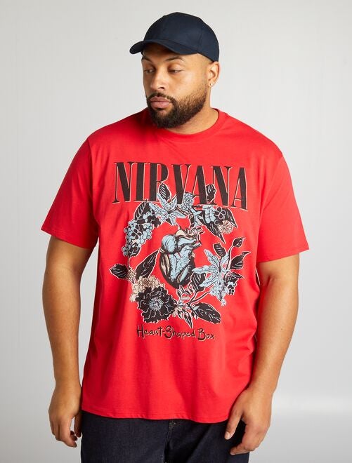 Tee-shirt 'Nirvana' à col rond - Kiabi