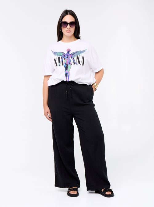 Tee-shirt 'Nirvana' à manches courtes - Kiabi