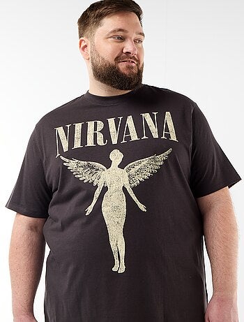 Tee-shirt 'Nirvana' à manches courtes imprimé recto/verso