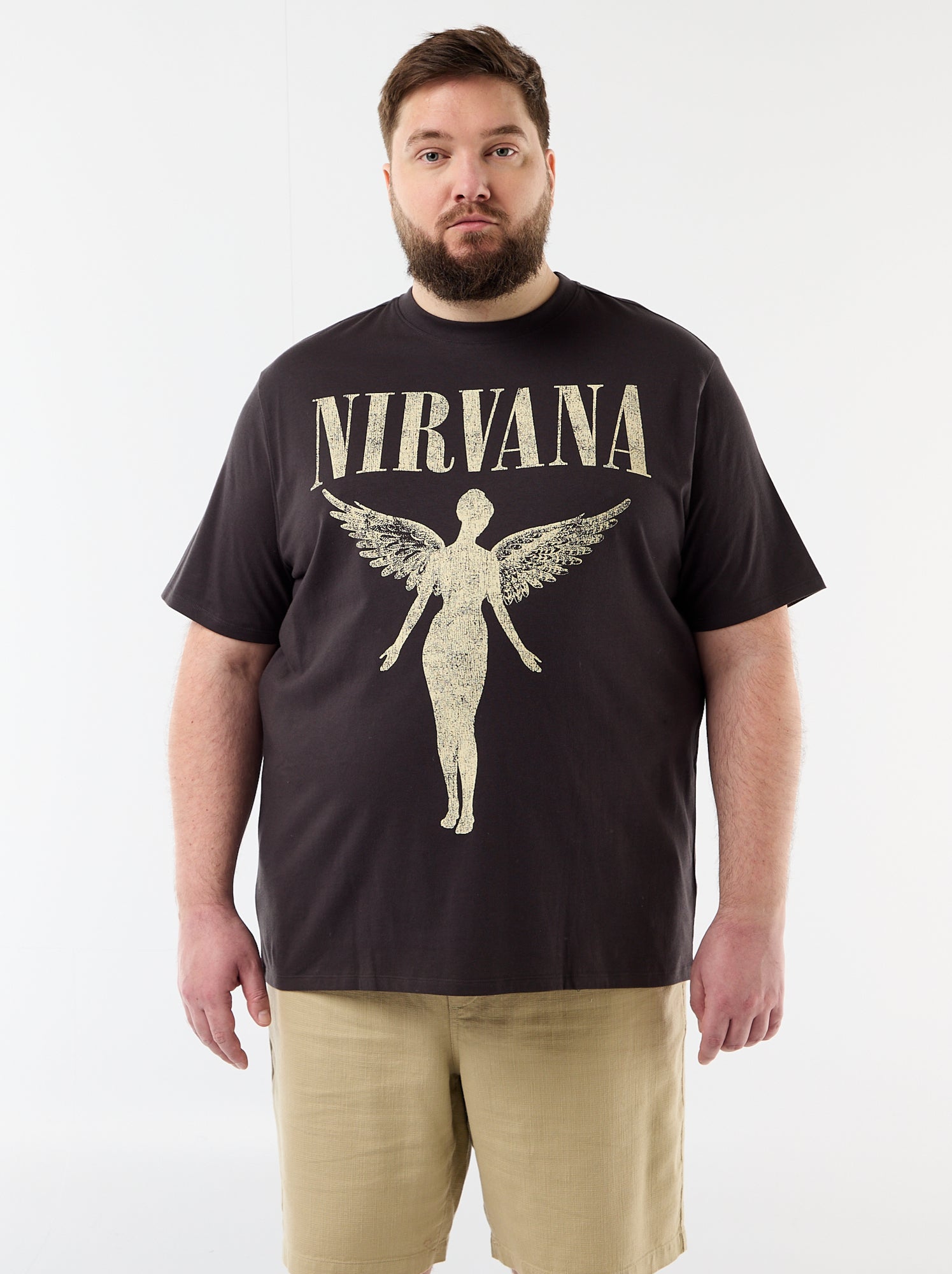 Tee shirt Nirvana Manches Courtes Imprim Recto verso Noir Tee shirt Nirvana Manches Courtes Imprim Recto verso Noir