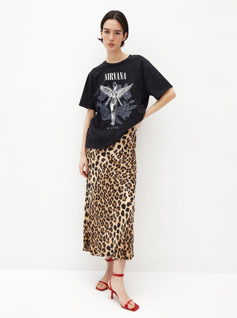 Tee-shirt "Nirvana" Noir - Kiabi