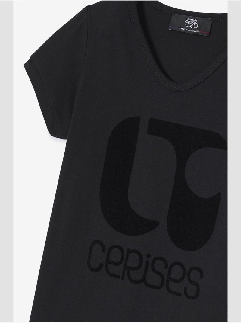 Tee-shirt nitagi 'le temps des cerises' Noir - Kiabi