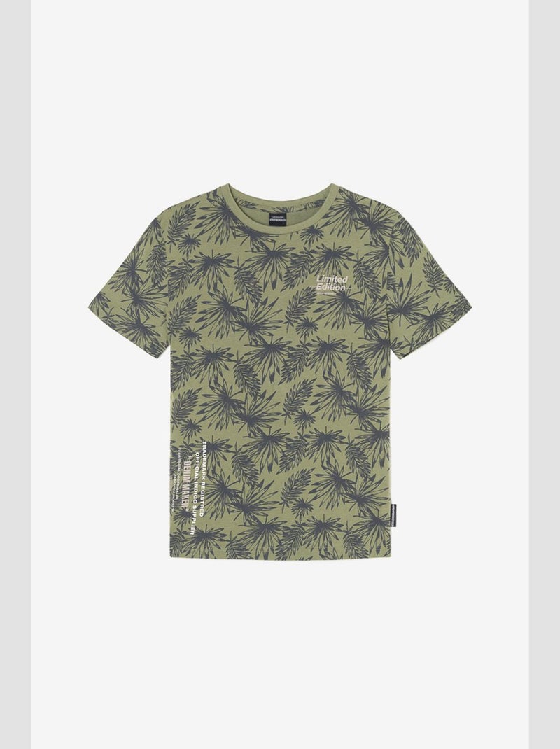 Tee-Shirt NORIBO 'Le Temps Des Cerises' Vert - Kiabi