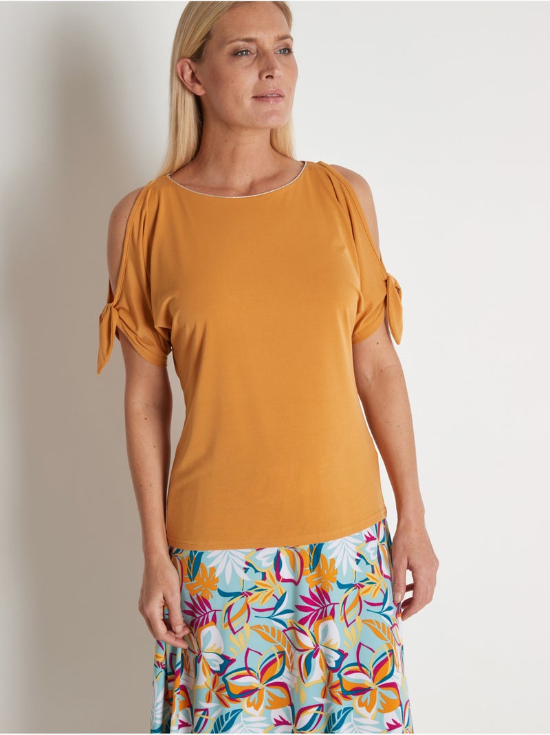 Tee-shirt noué à la base - DAXON Jaune - Kiabi