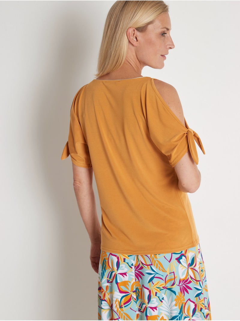Tee-shirt noué à la base - DAXON Jaune - Kiabi