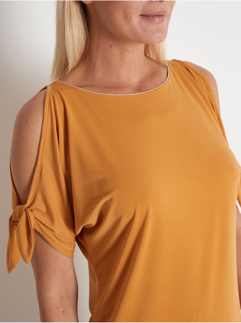 Tee-shirt noué à la base - DAXON Jaune - Kiabi