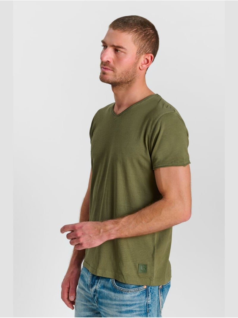 Tee-Shirt OGRIBS 'Le Temps Des Cerises' Kaki - Kiabi