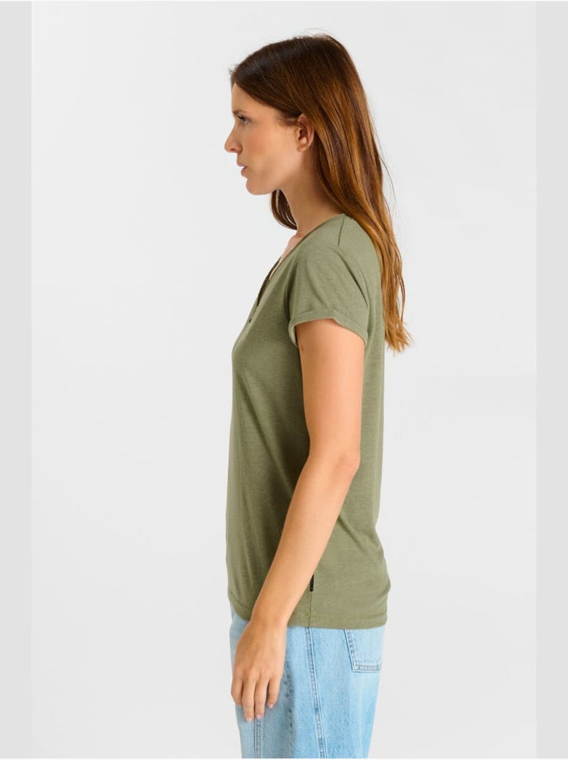 Tee-Shirt ONA 'Le Temps Des Cerises' Kaki - Kiabi