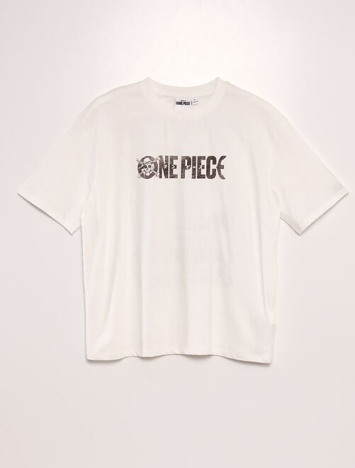 Tee-shirt 'One Piece' à col rond - Kiabi