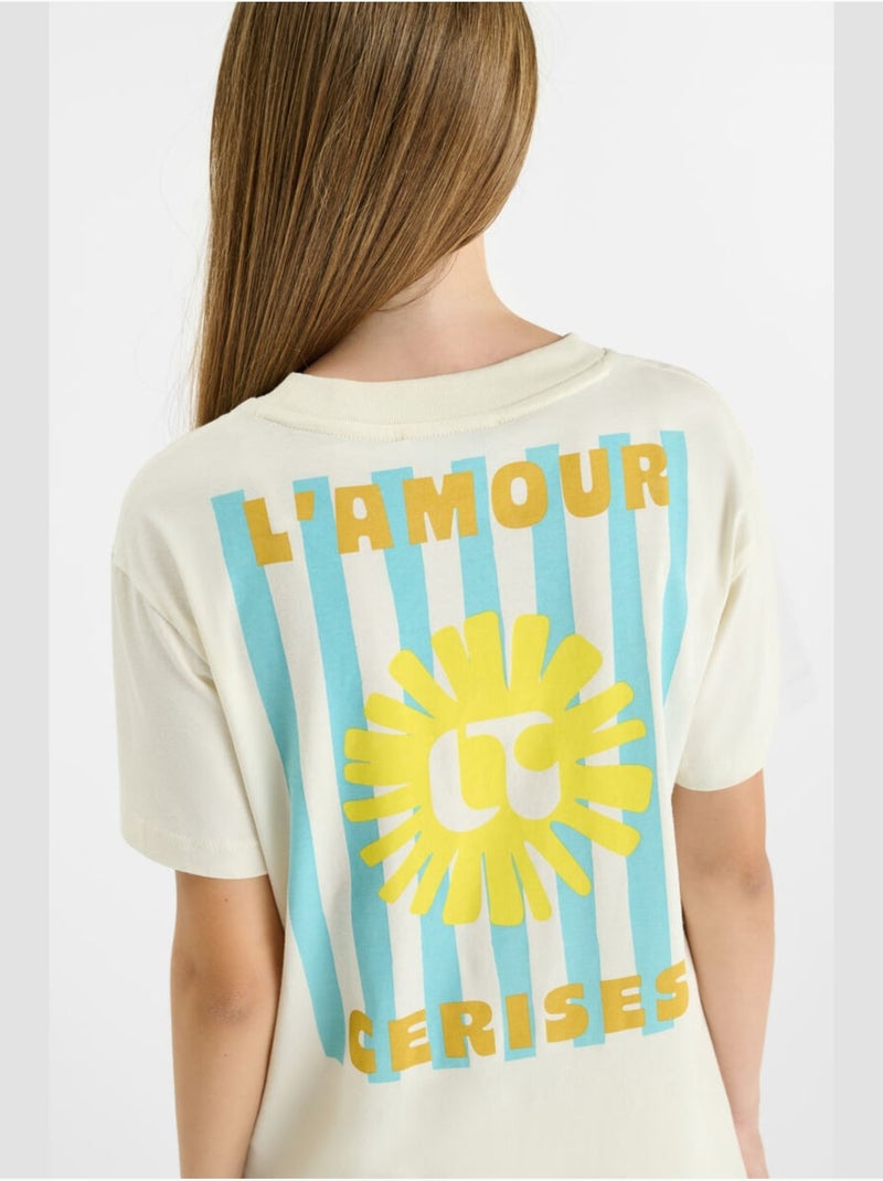 Tee-Shirt ONIRAGI 'Le Temps Des Cerises' Blanc - Kiabi