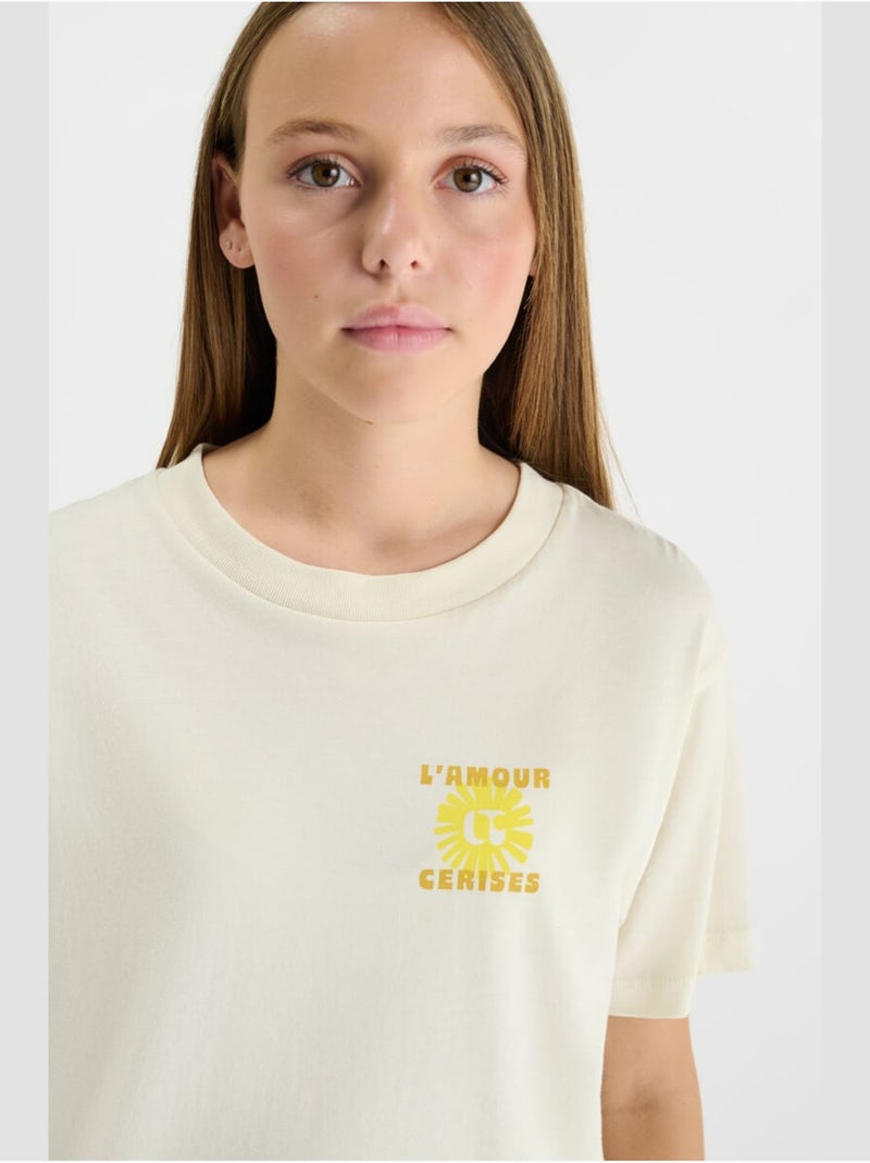 Tee-Shirt ONIRAGI 'Le Temps Des Cerises' Blanc - Kiabi