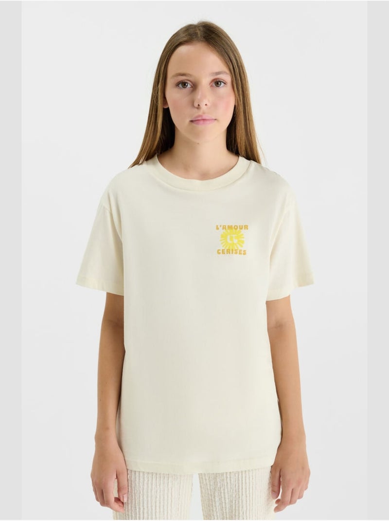 Tee-Shirt ONIRAGI 'Le Temps Des Cerises' Blanc - Kiabi