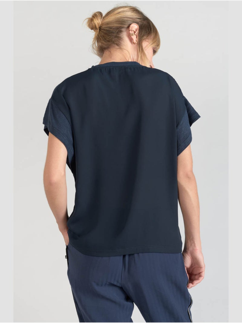 Tee-Shirt OVERS 'Le Temps Des Cerises' Bleu - Kiabi