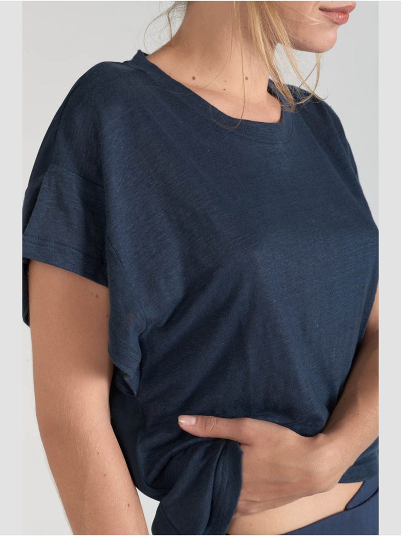 Tee-Shirt OVERS 'Le Temps Des Cerises' Bleu - Kiabi