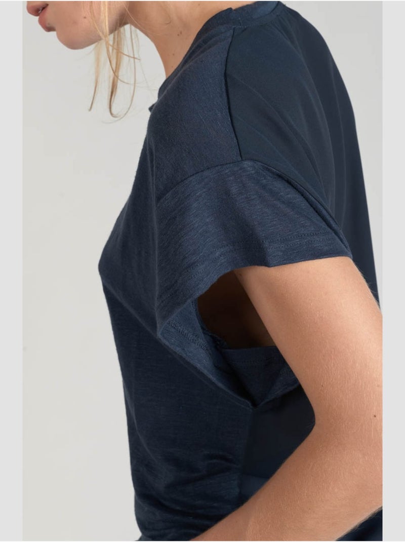 Tee-Shirt OVERS 'Le Temps Des Cerises' Bleu - Kiabi