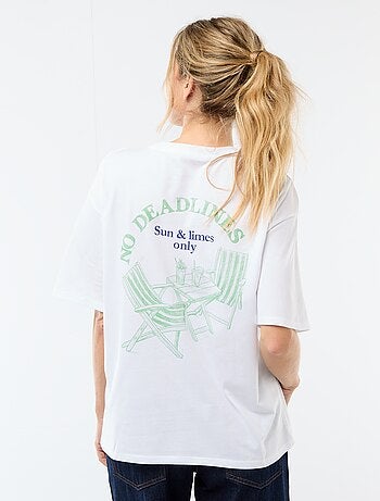 Tee-shirt oversize à message