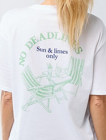 Tee-shirt oversize à message