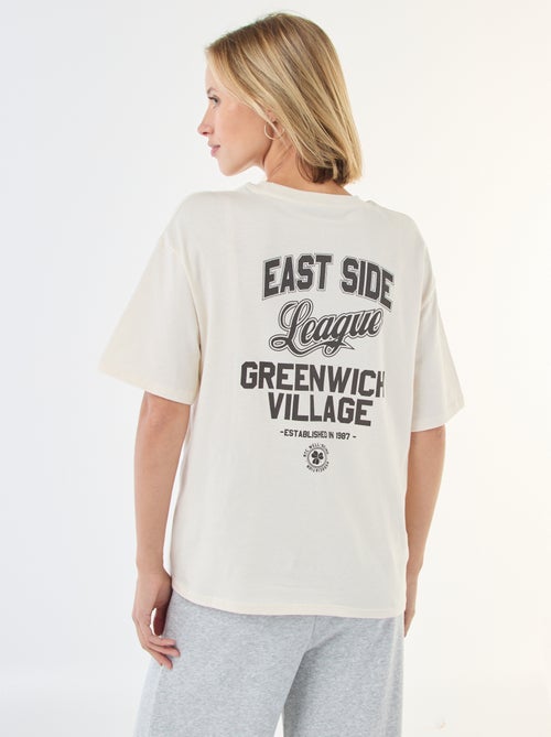 Tee-shirt oversize à message - Kiabi