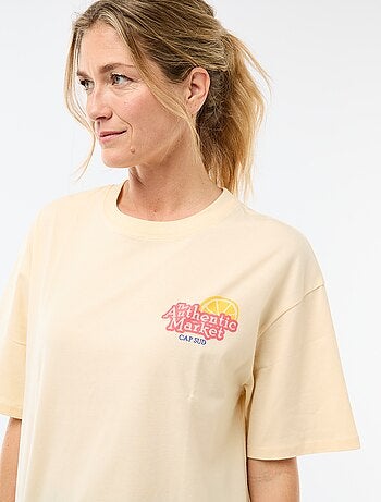 Tee-shirt oversize à message