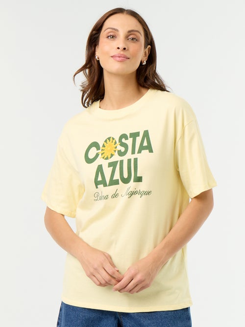 Tee-shirt oversize à message - Kiabi Tee-shirt oversize à message - Kiabi