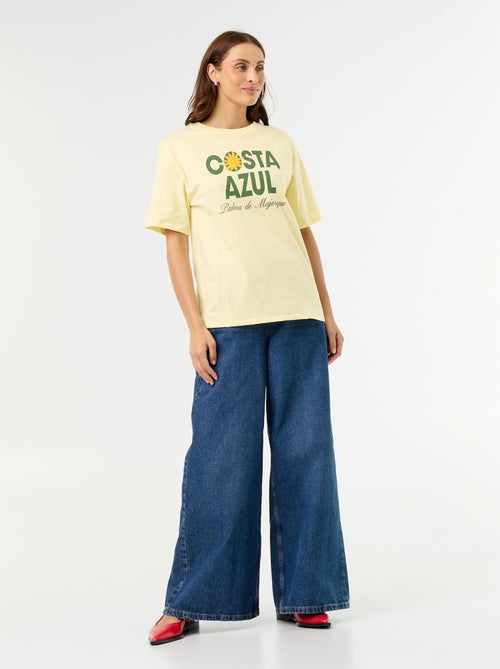 Tee-shirt oversize à message - Kiabi Tee-shirt oversize à message - Kiabi