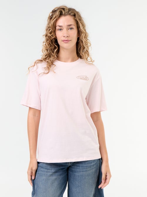 Tee-shirt oversize à message - Kiabi