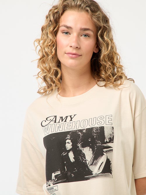 Tee-shirt oversize 'Amy Winehouse' - Kiabi