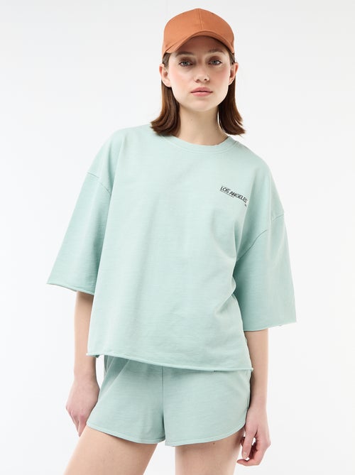 Tee-shirt oversize avec inscription - Kiabi