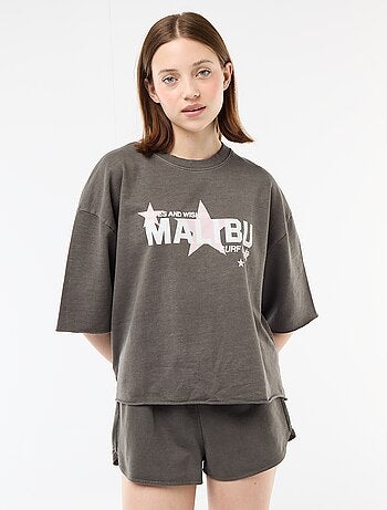 Tee-shirt oversize avec inscription