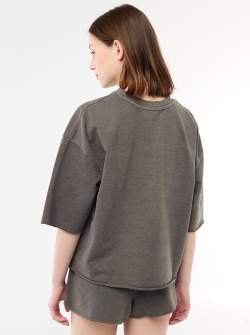 Tee-shirt oversize avec inscription - Kiabi