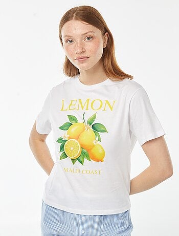 Tee-shirt oversize avec print devant
