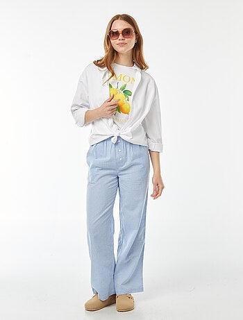Tee-shirt oversize avec print devant