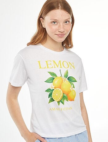 Tee-shirt oversize avec print devant