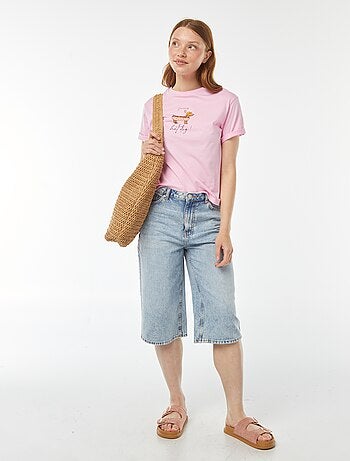 Tee-shirt oversize avec print devant